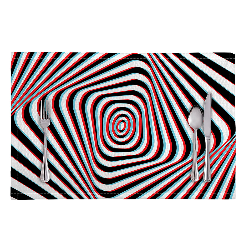 Anaglyph Optical Illusion Print Placemat