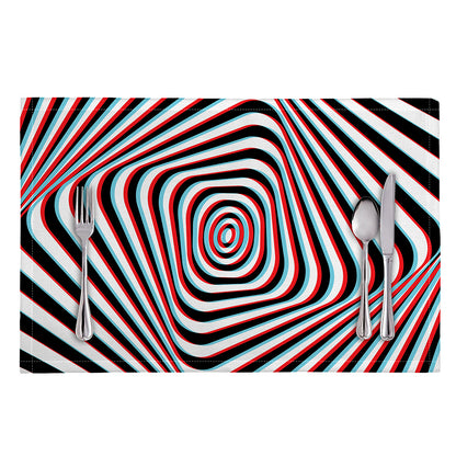 Anaglyph Optical Illusion Print Placemat