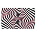 Anaglyph Optical Illusion Print Polyester Doormat