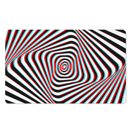 Anaglyph Optical Illusion Print Polyester Doormat