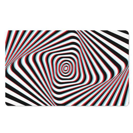 Anaglyph Optical Illusion Print Polyester Doormat