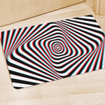 Anaglyph Optical Illusion Print Polyester Doormat