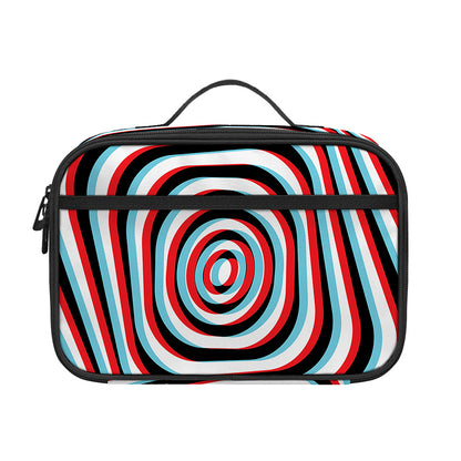 Anaglyph Optical Illusion Print Portable Lunch Bag