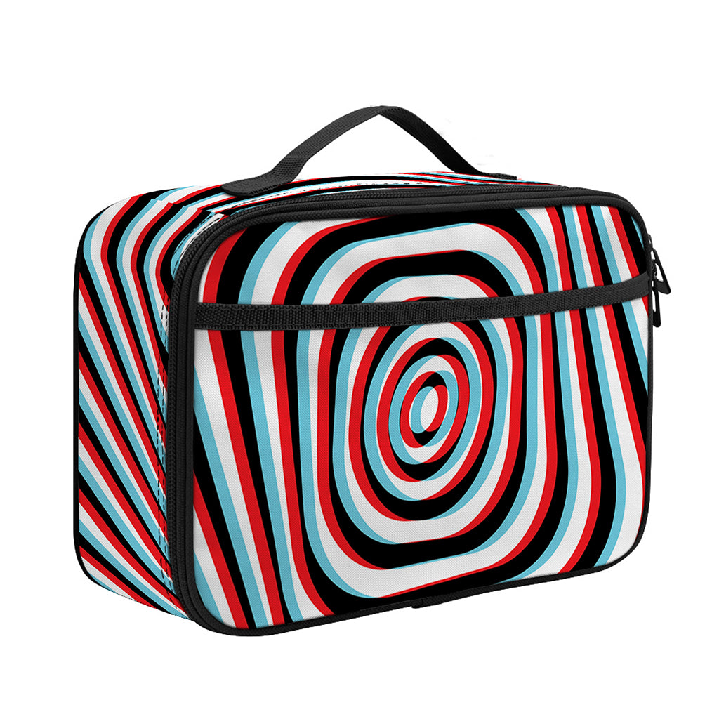 Anaglyph Optical Illusion Print Portable Lunch Bag