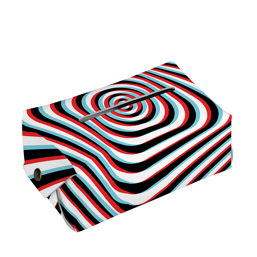 Anaglyph Optical Illusion Print Rectangle Tissue Box Cover