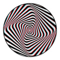 Anaglyph Optical Illusion Print Round Floor Mat
