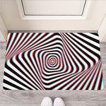 Anaglyph Optical Illusion Print Rubber Doormat