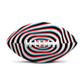 Anaglyph Optical Illusion Print Rugby Ball