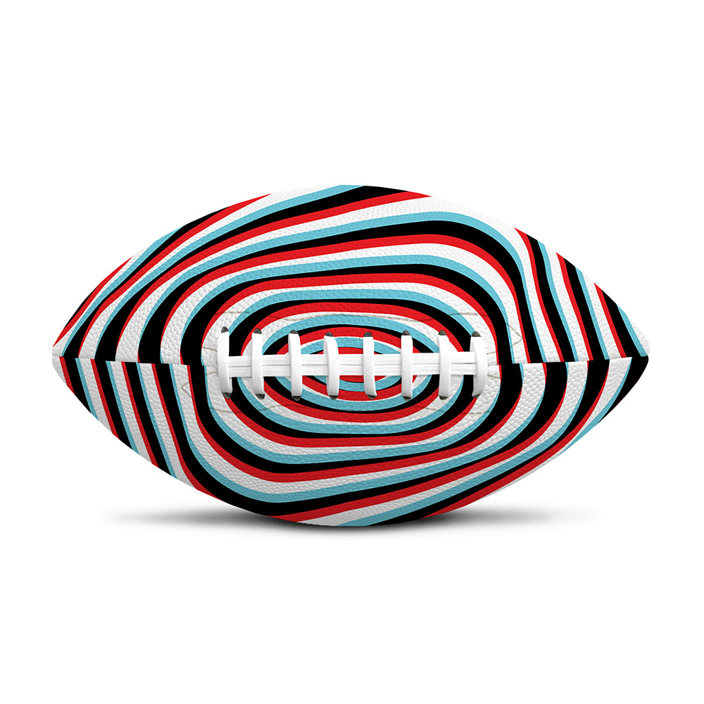 Anaglyph Optical Illusion Print Rugby Ball