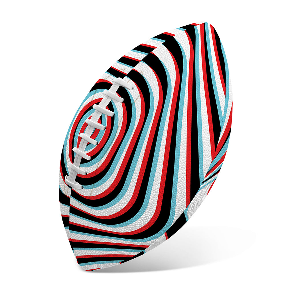 Anaglyph Optical Illusion Print Rugby Ball