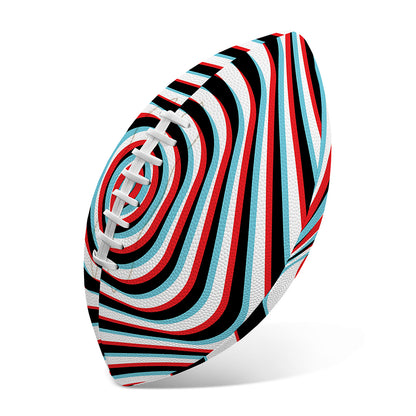 Anaglyph Optical Illusion Print Rugby Ball