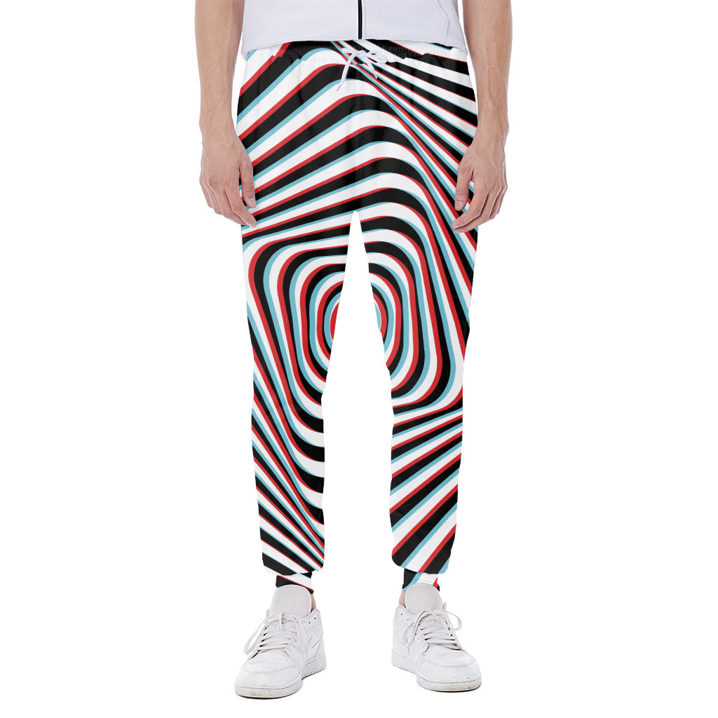 Anaglyph Optical Illusion Print Scuba Joggers
