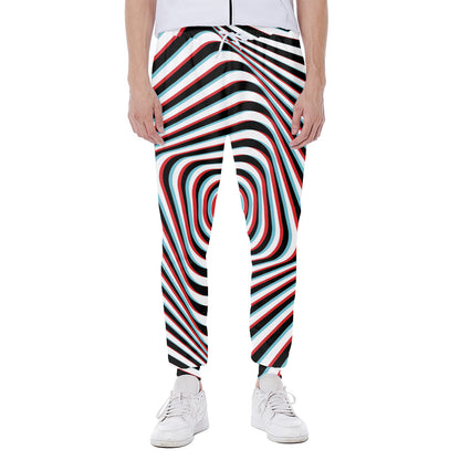 Anaglyph Optical Illusion Print Scuba Joggers