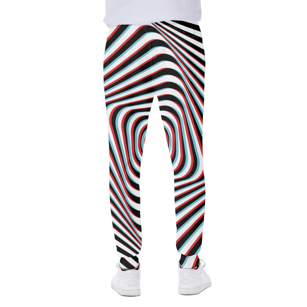 Anaglyph Optical Illusion Print Scuba Joggers