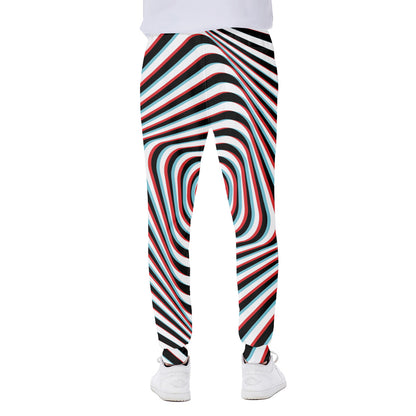 Anaglyph Optical Illusion Print Scuba Joggers