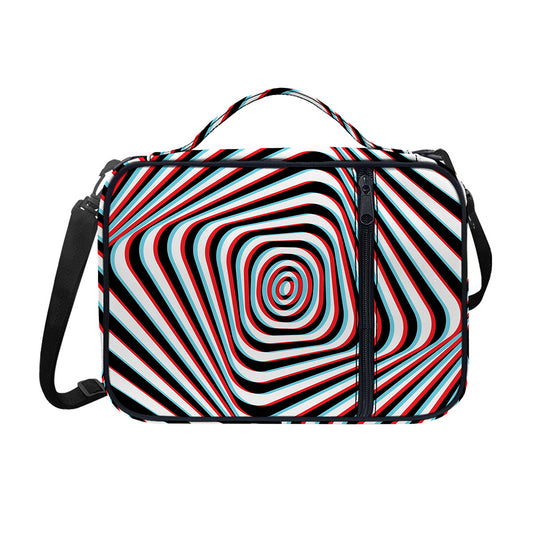 Anaglyph Optical Illusion Print Shoulder Strap Bible Bag