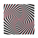 Anaglyph Optical Illusion Print Silk Bandana
