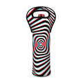 Anaglyph Optical Illusion Print Single Neoprene Wine Tote