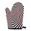 Anaglyph Optical Illusion Print Single Oven Mitt