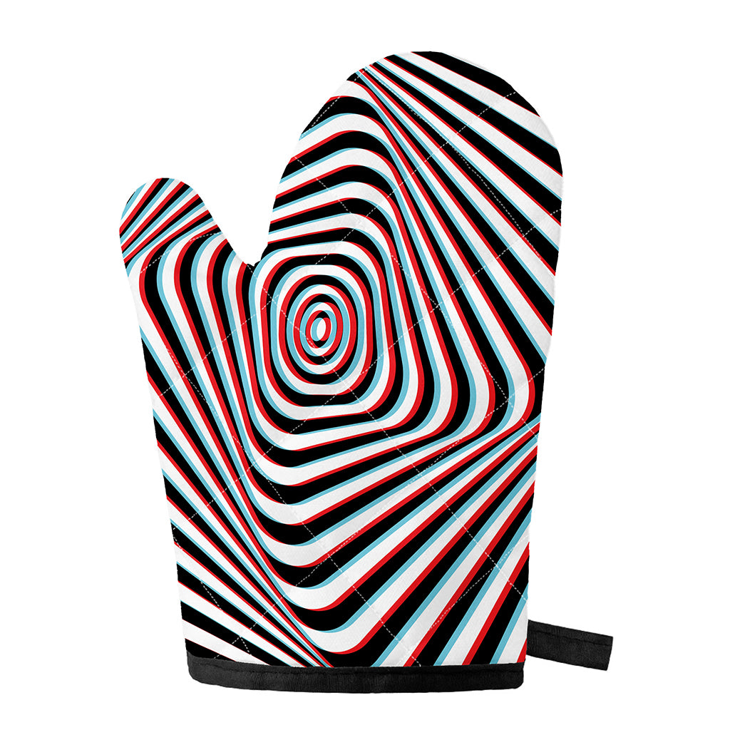 Anaglyph Optical Illusion Print Single Oven Mitt