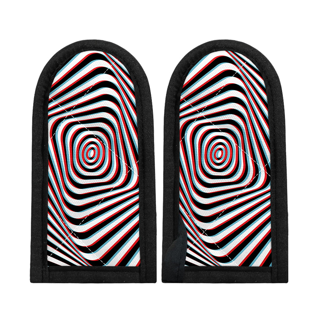 Anaglyph Optical Illusion Print Skillet Handle Cover
