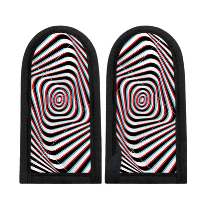 Anaglyph Optical Illusion Print Skillet Handle Cover