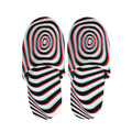 Anaglyph Optical Illusion Print Slippers