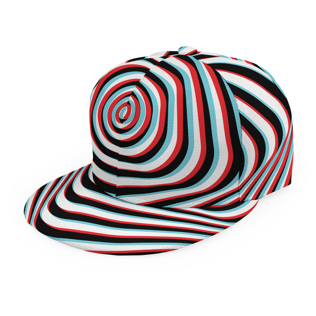 Anaglyph Optical Illusion Print Snapback Cap