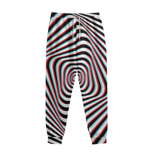 Anaglyph Optical Illusion Print Sweatpants