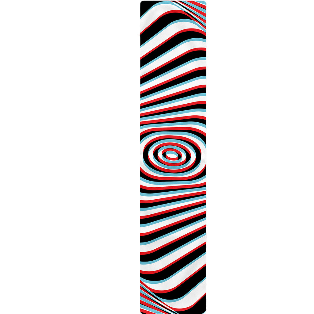 Anaglyph Optical Illusion Print Table Runner