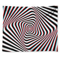 Anaglyph Optical Illusion Print Tapestry
