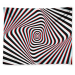 Anaglyph Optical Illusion Print Tapestry