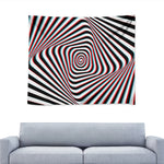 Anaglyph Optical Illusion Print Tapestry