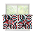 Anaglyph Optical Illusion Print Tier Curtains