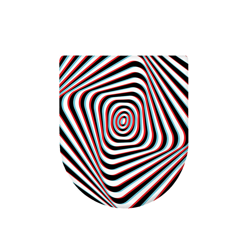 Anaglyph Optical Illusion Print Toilet Lid Cover