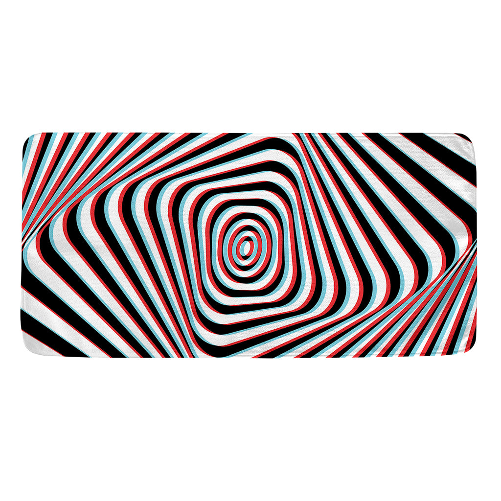 Anaglyph Optical Illusion Print Towel