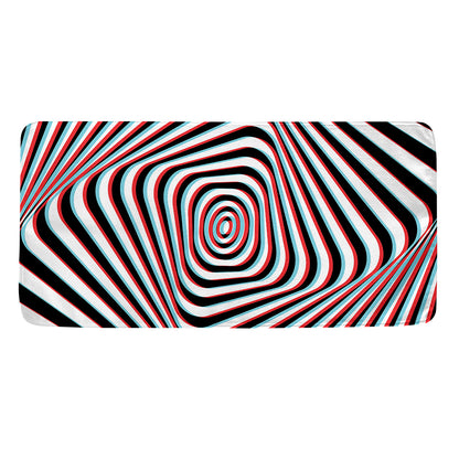 Anaglyph Optical Illusion Print Towel