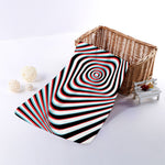 Anaglyph Optical Illusion Print Towel
