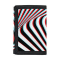 Anaglyph Optical Illusion Print Trifold Wallet