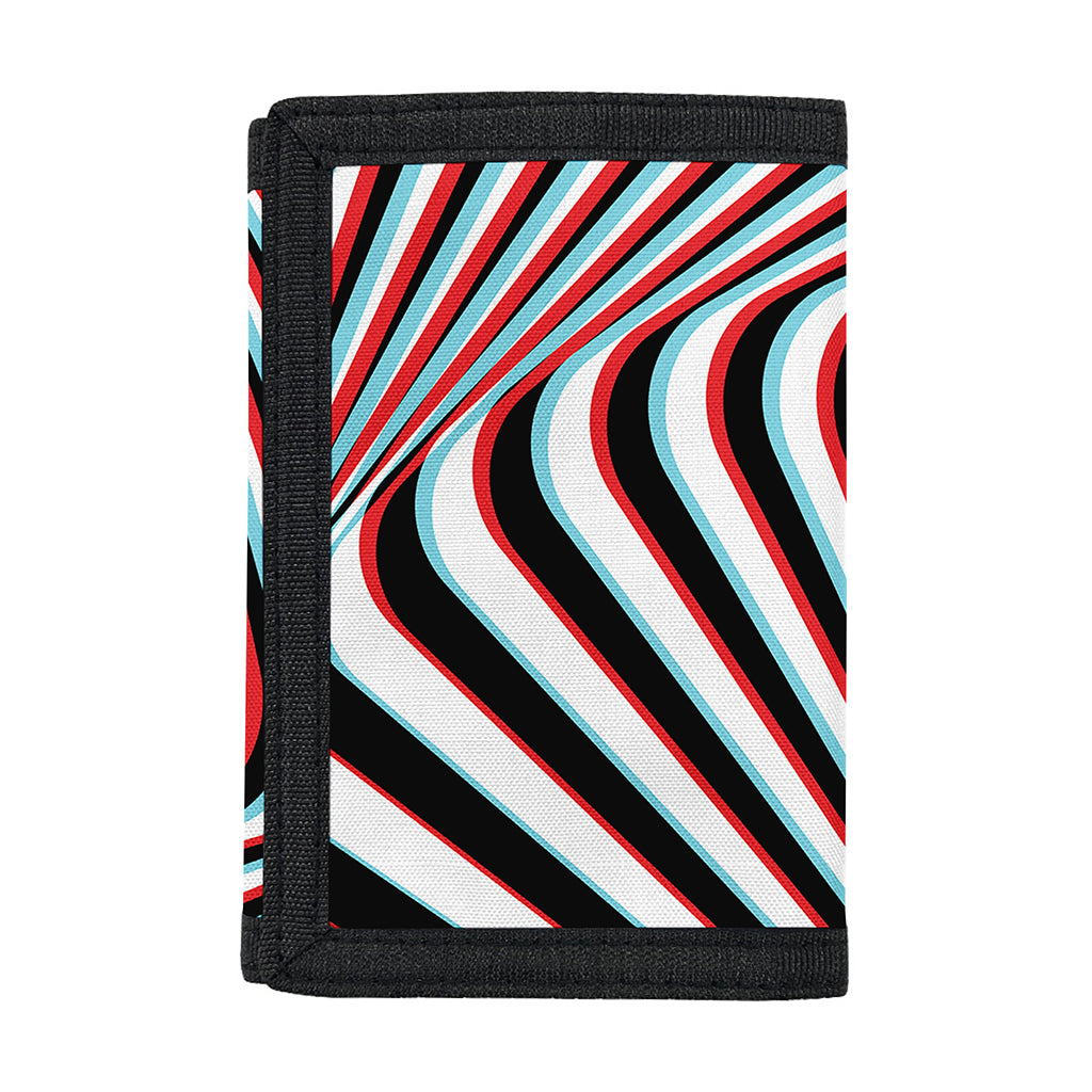Anaglyph Optical Illusion Print Trifold Wallet