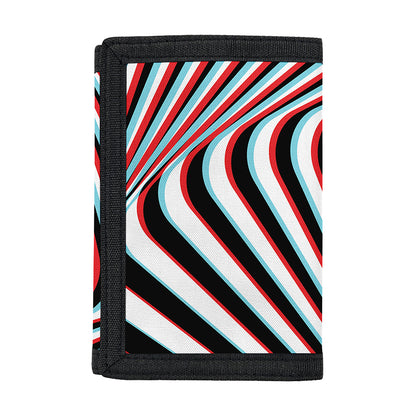 Anaglyph Optical Illusion Print Trifold Wallet