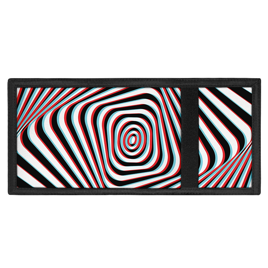 Anaglyph Optical Illusion Print Trifold Wallet
