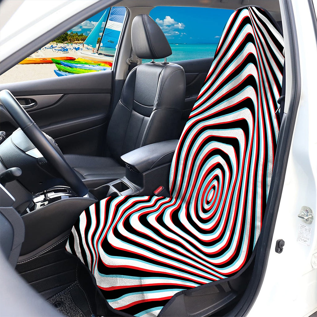 Anaglyph Optical Illusion Print Waterproof Car Seat Cover