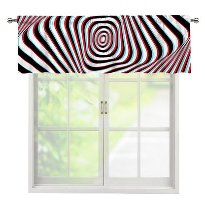 Anaglyph Optical Illusion Print Window Valance
