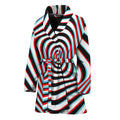 Anaglyph Optical Illusion Print Women's Bathrobe