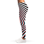 Anaglyph Optical Illusion Print Women's Leggings