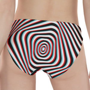 Anaglyph Optical Illusion Print Women's Panties