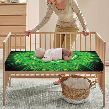 Anahata Chakra Mandala Print Baby Crib Sheet