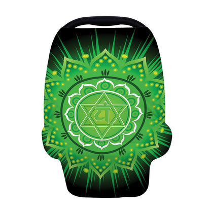 Anahata Chakra Mandala Print Baby Seat Cover