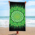 Anahata Chakra Mandala Print Beach Towel